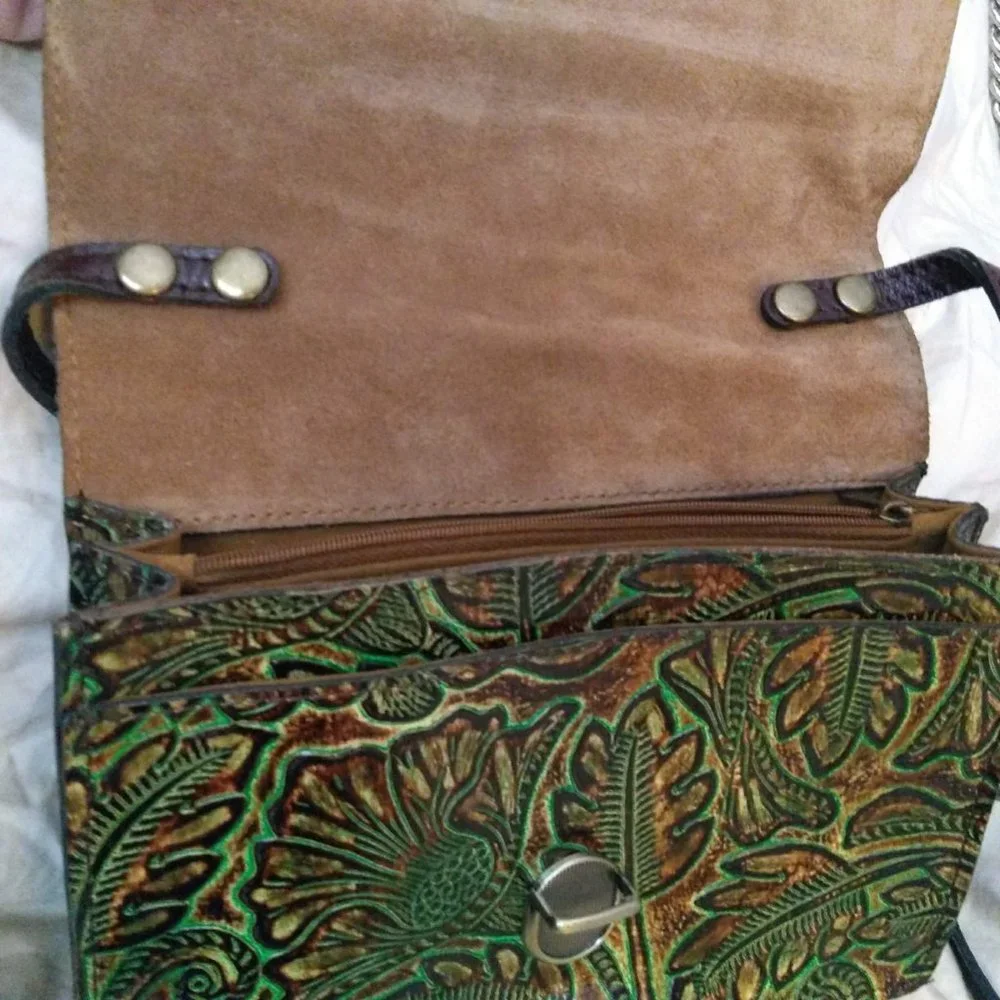 PATRICIA NASH Laurentina Tooled Leather Crossbody Bag